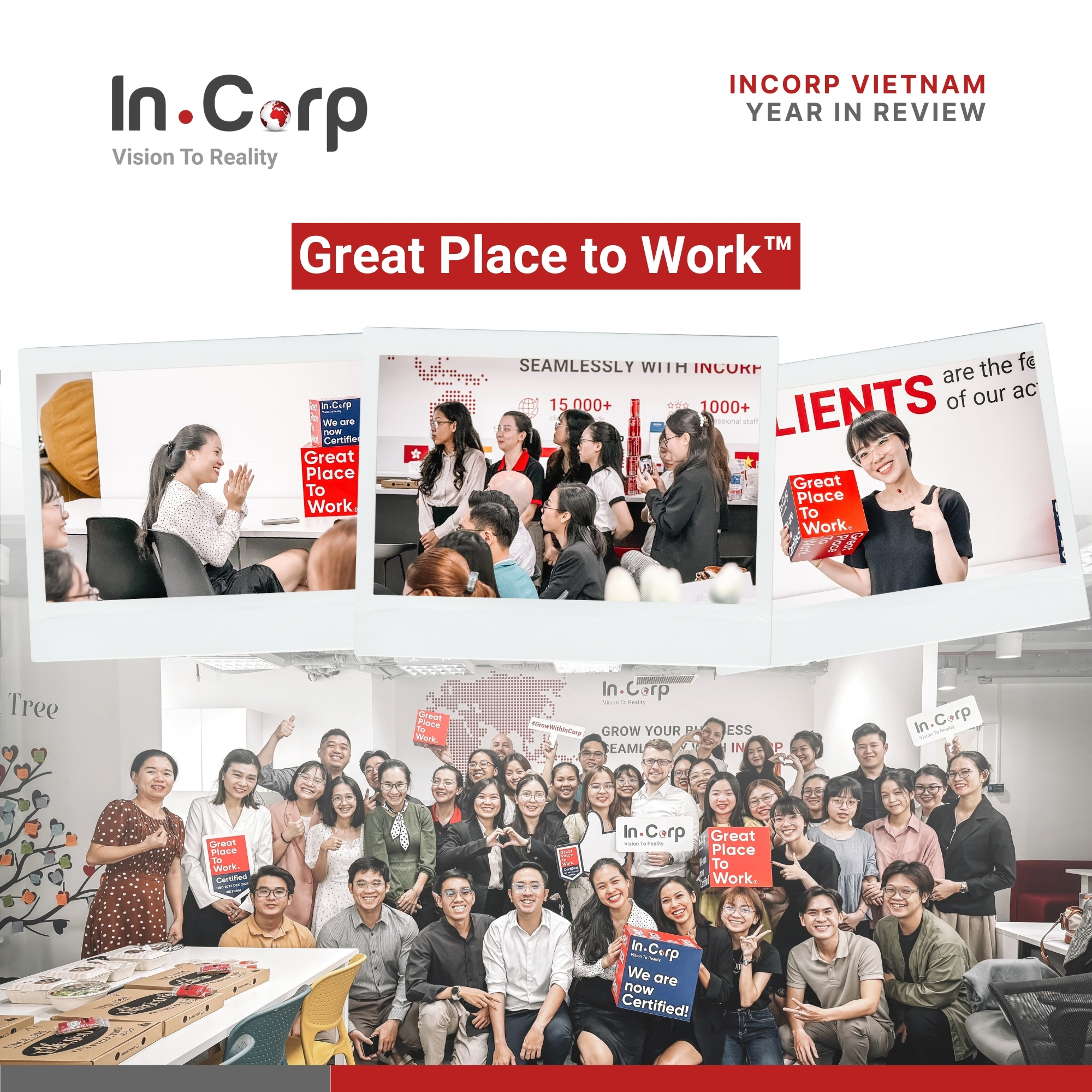 InCorp Vietnam's Great Place to Work Certificate 
