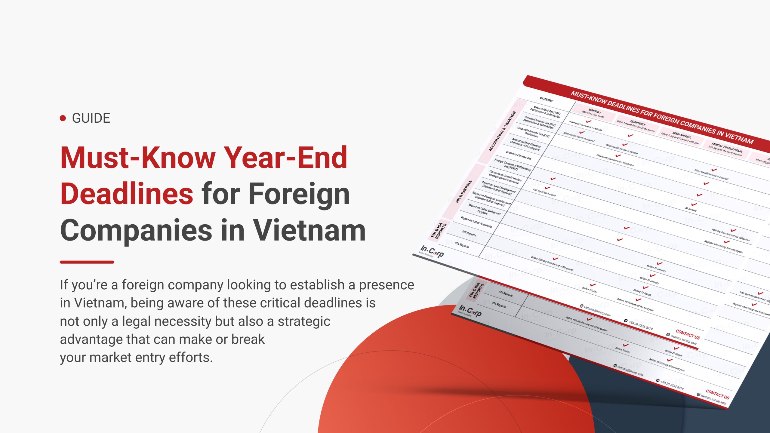 Must-Know Year-End Deadlines for Foreign Companies in Vietnam